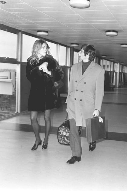 Sharon Tate et Roman Polanski à leur retour de lune de miel en 1968