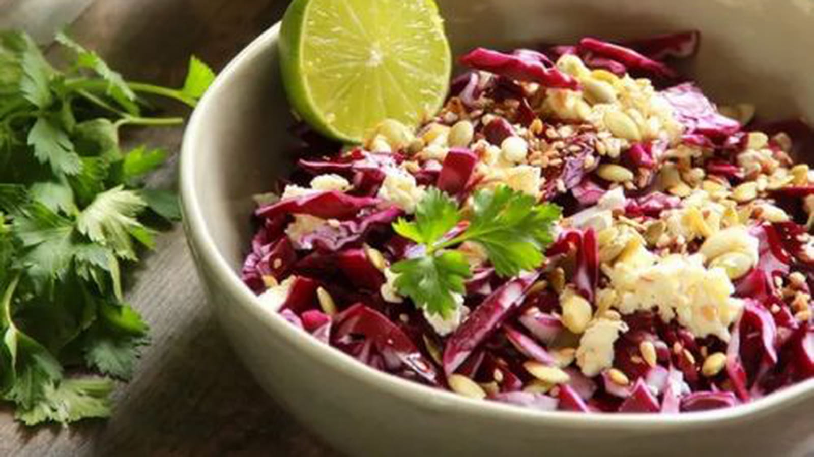 Salade de chou rouge à la feta