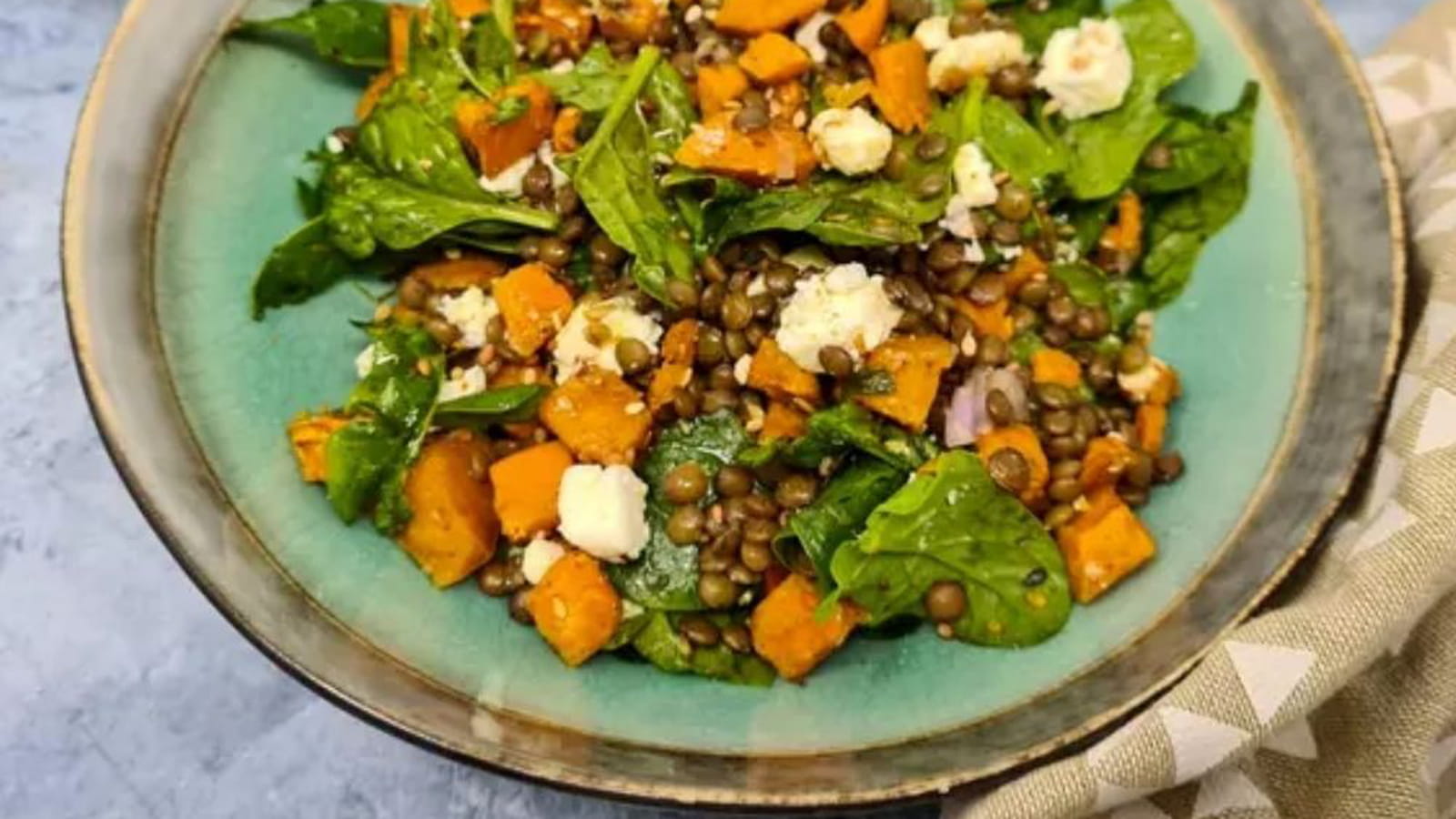 Salade de lentilles et patate douce