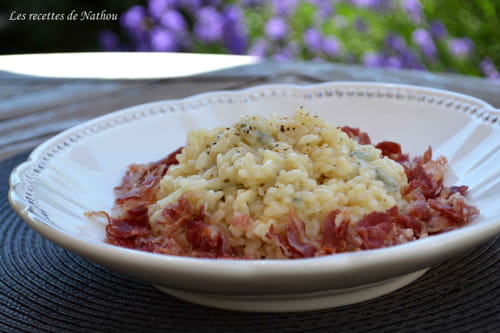 Risotto au gorgonzola et à la pancetta