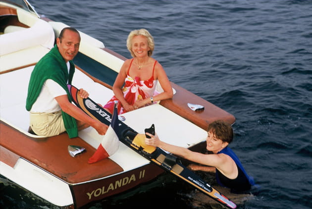 Jacques et Bernadette Chirac, avec leur fille Claude (1987)