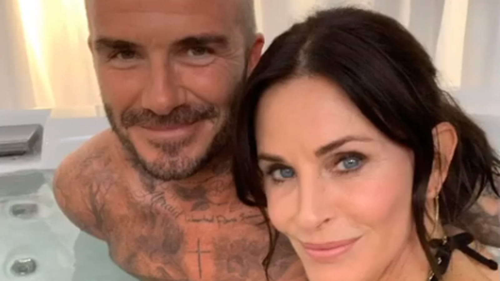 David Beckham et Courteney Cox