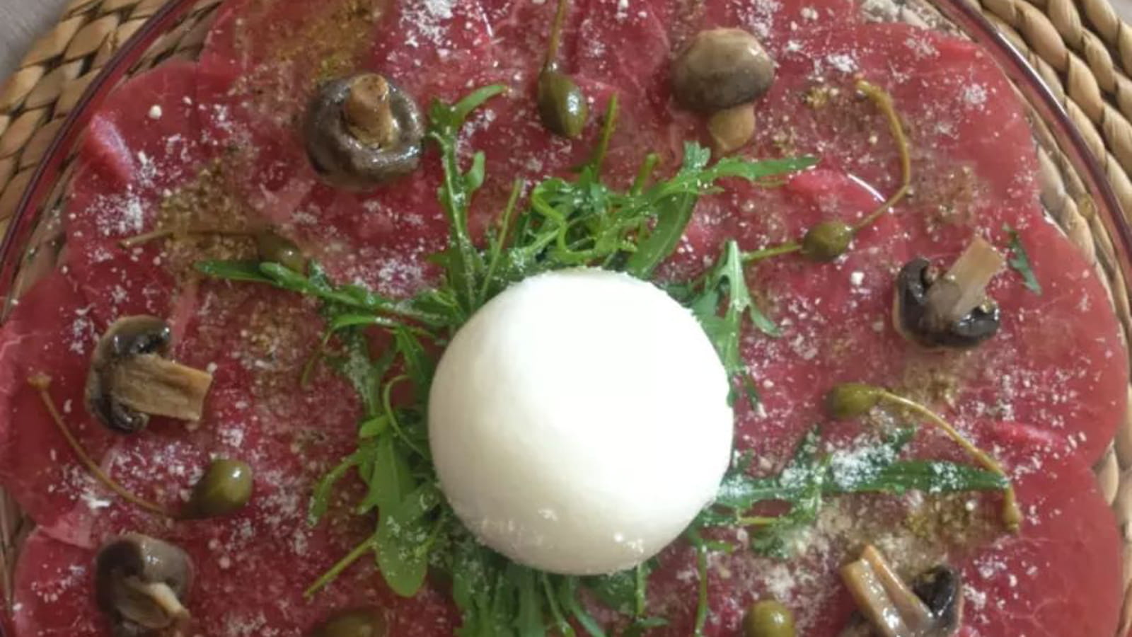 Carpaccio de boeuf et sa burrata