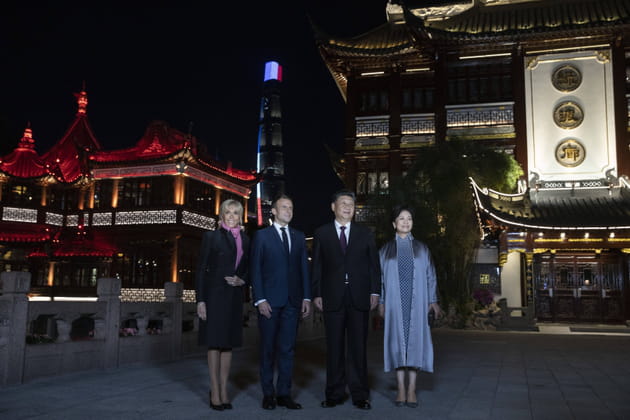 Le couple pr&eacute;sidentiel fran&ccedil;ais en Chine
