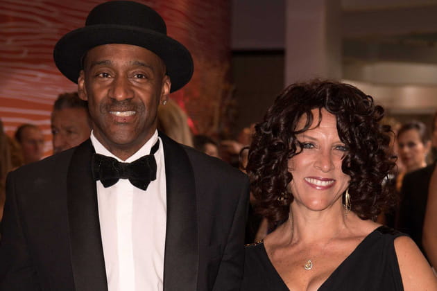 La l&eacute;gende du jazz Marcus Miller et sa femme Brenda