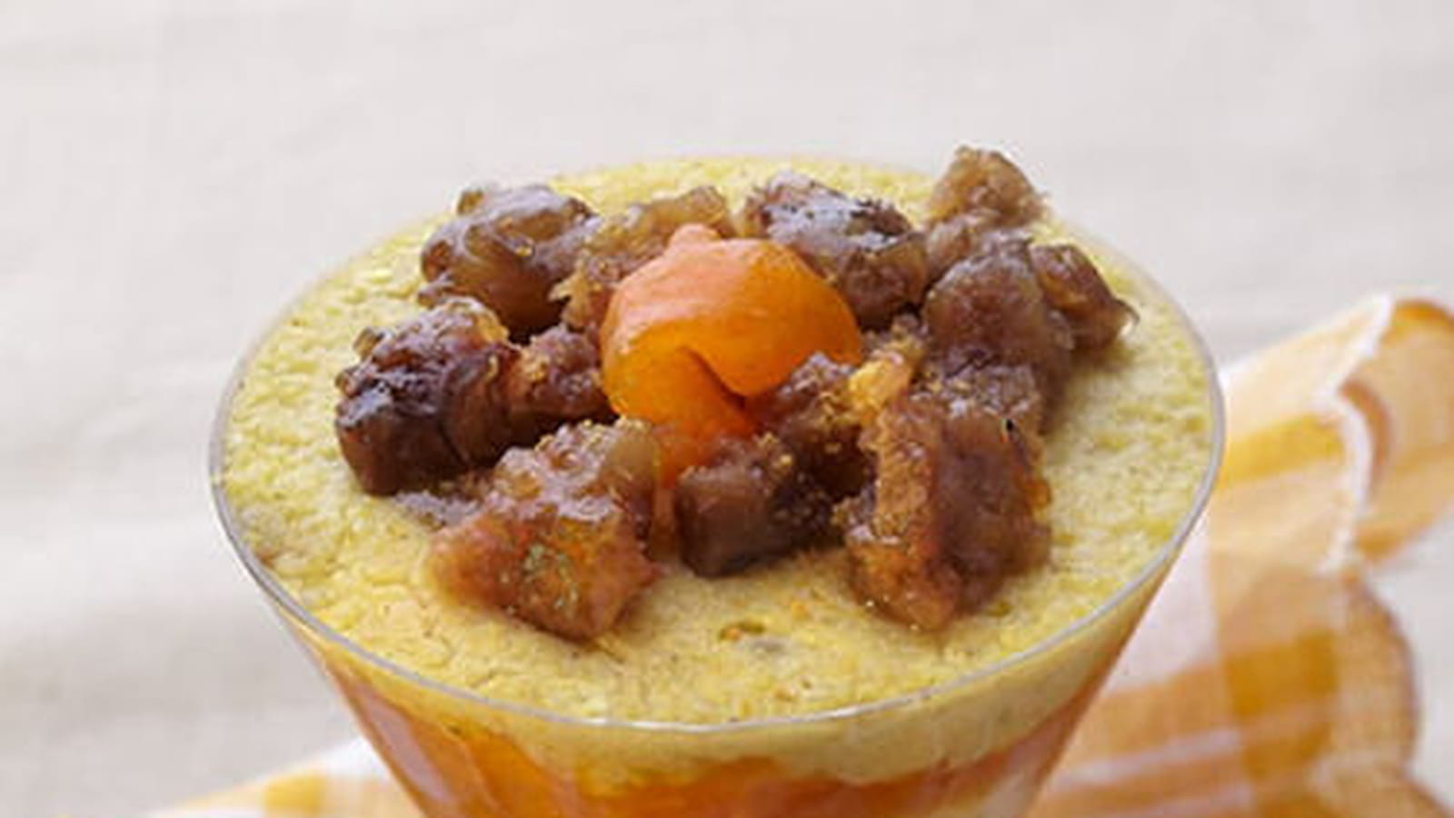 Verrine de marrons exotique