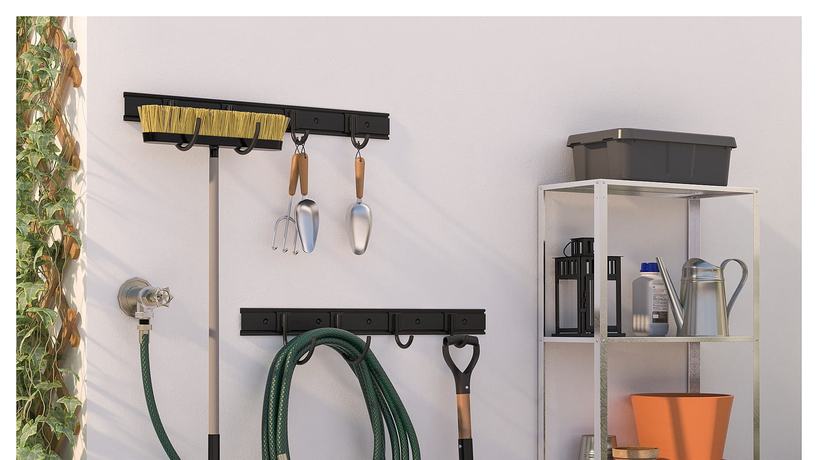 Etagère et rails 