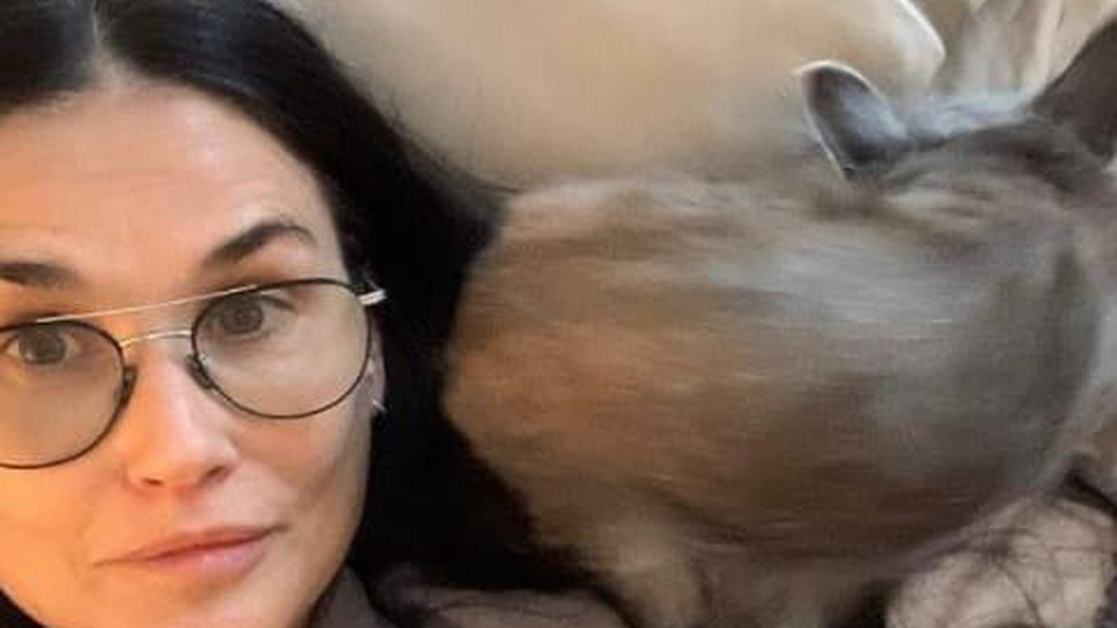 Demi Moore et son visage démaquillé 