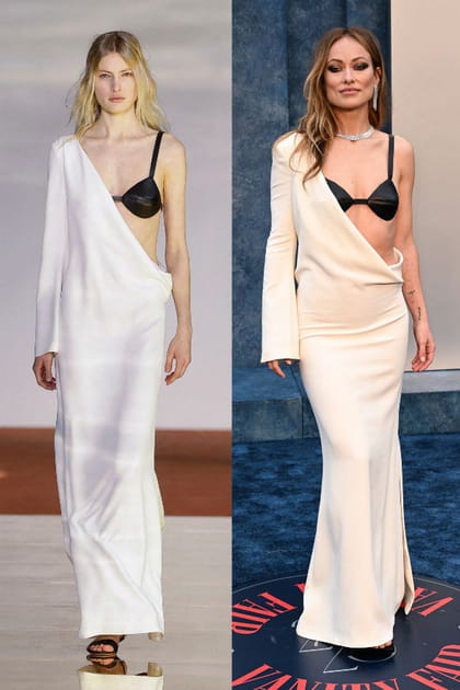 D&eacute;fil&eacute; Gabriela Hearst automne-hiver 2023-2024&nbsp;vs Olivia Wilde en 2023