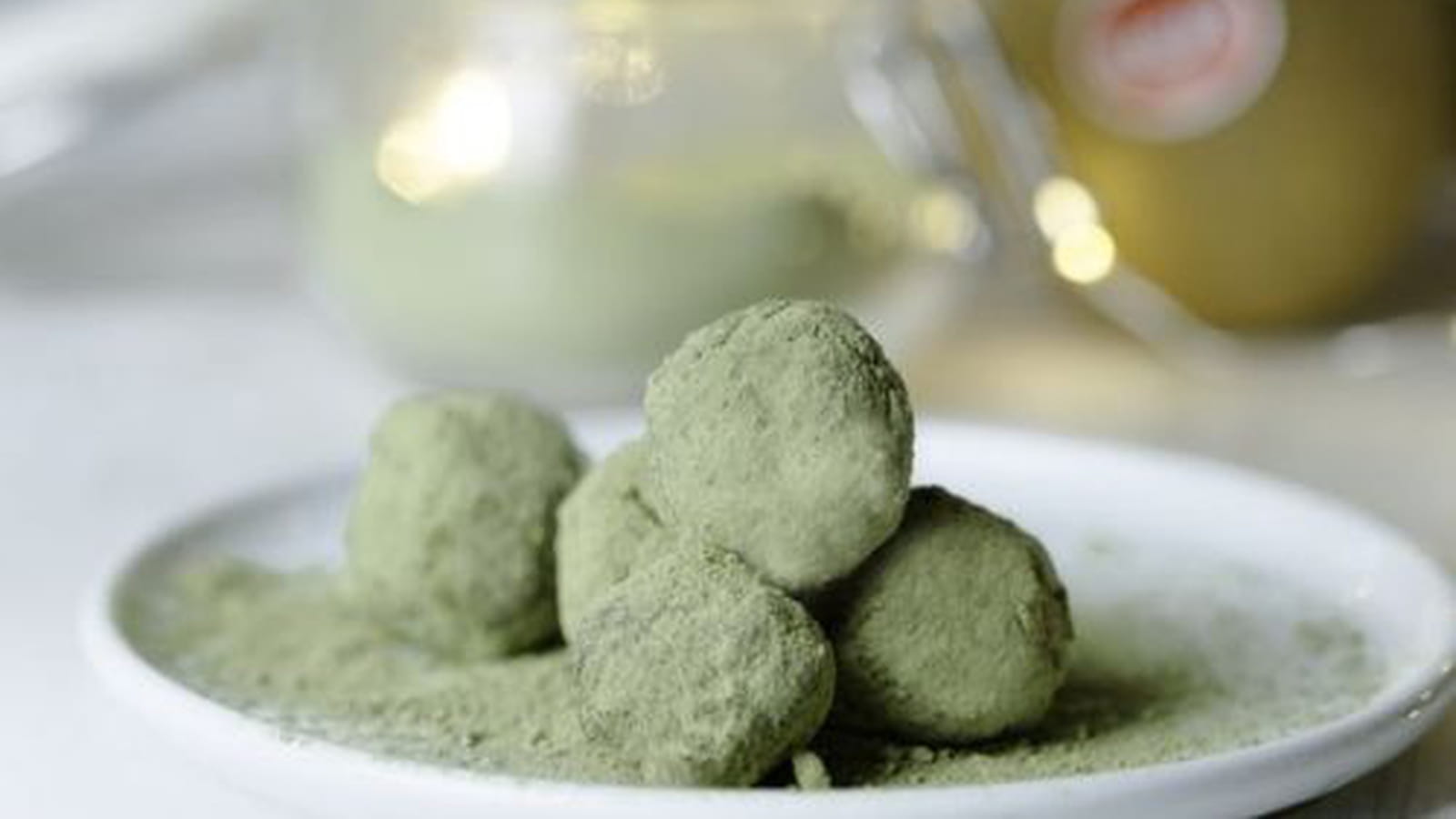 Truffes aux kiwis Oscar® et thé matcha