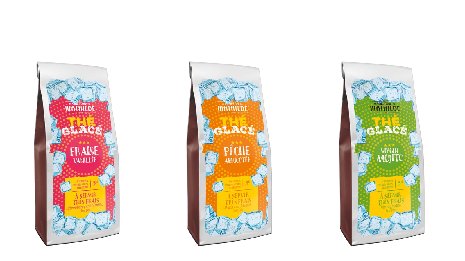 Les sachets de thé glacé de Le Comptoir de Mathilde