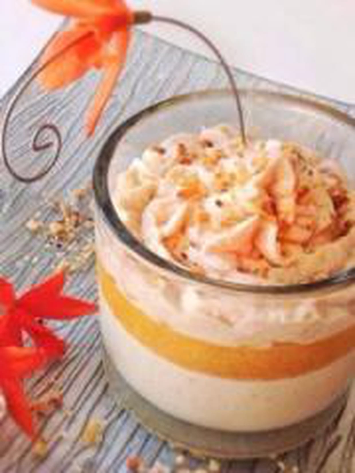 Verrine Chocolat Blanc Gingembre Coulis Mangue Passion
