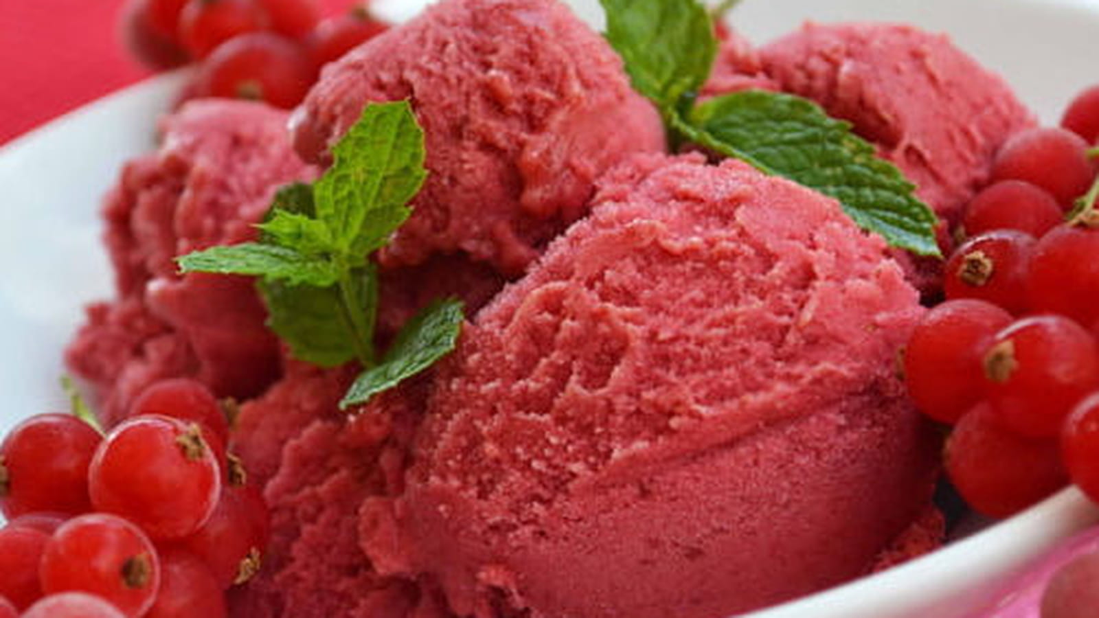 Sorbet aux groseilles rouges avec ou sans sorbetière