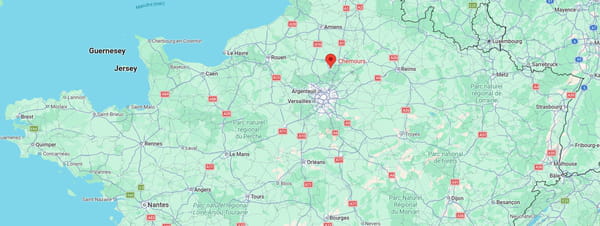 Localisation de Chemours au nord de la France, dans l'Oise