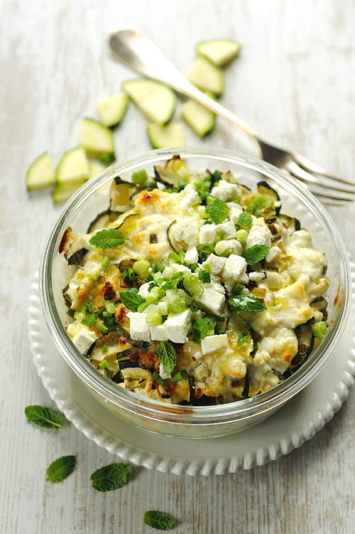 Gratin de courgettes au fromage de brebis