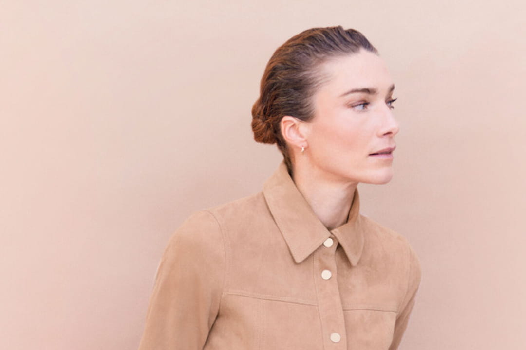 Veste en cuir retourn?�