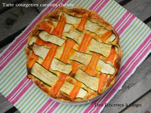 Tarte courgettes carottes chèvre