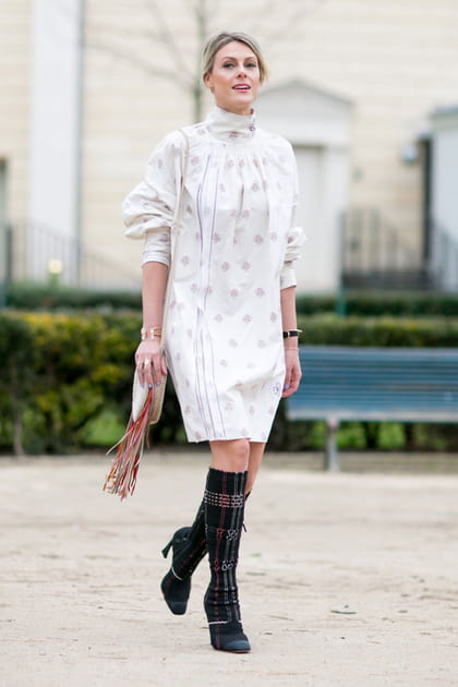 Street style &agrave; Paris : les chaussures-chaussettes