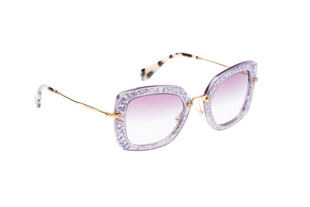 Lunettes de soleil pailletées de Miu Miu