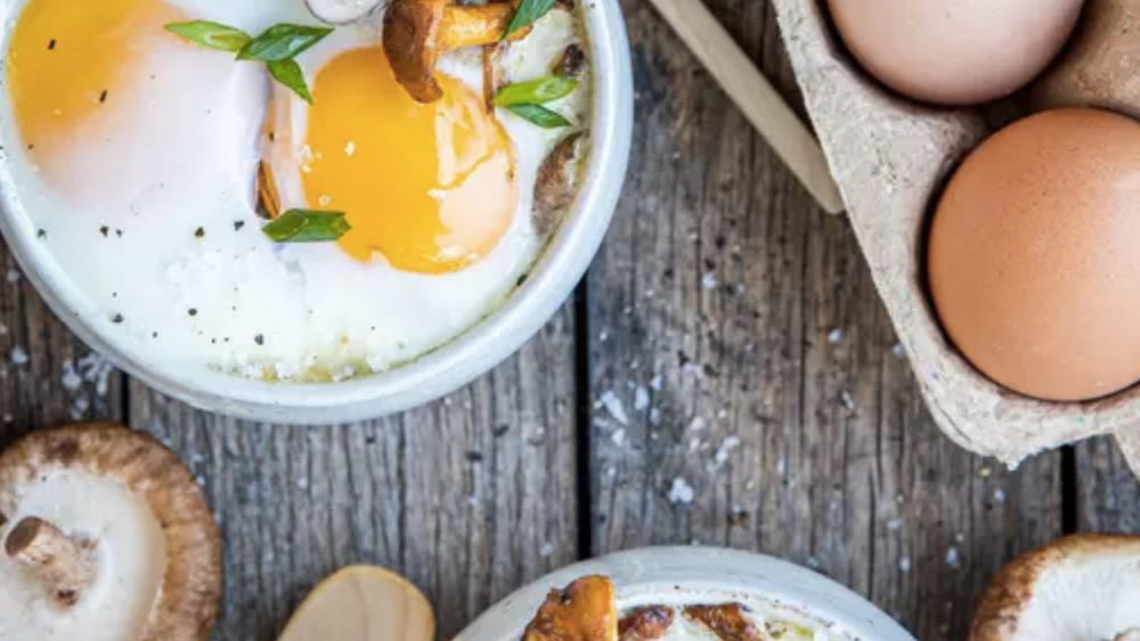 Oeufs cocotte à la forestière