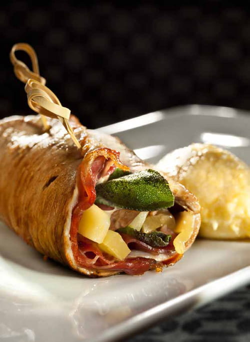 Saltimbocca de veau au Comté et Polenta au Comté
