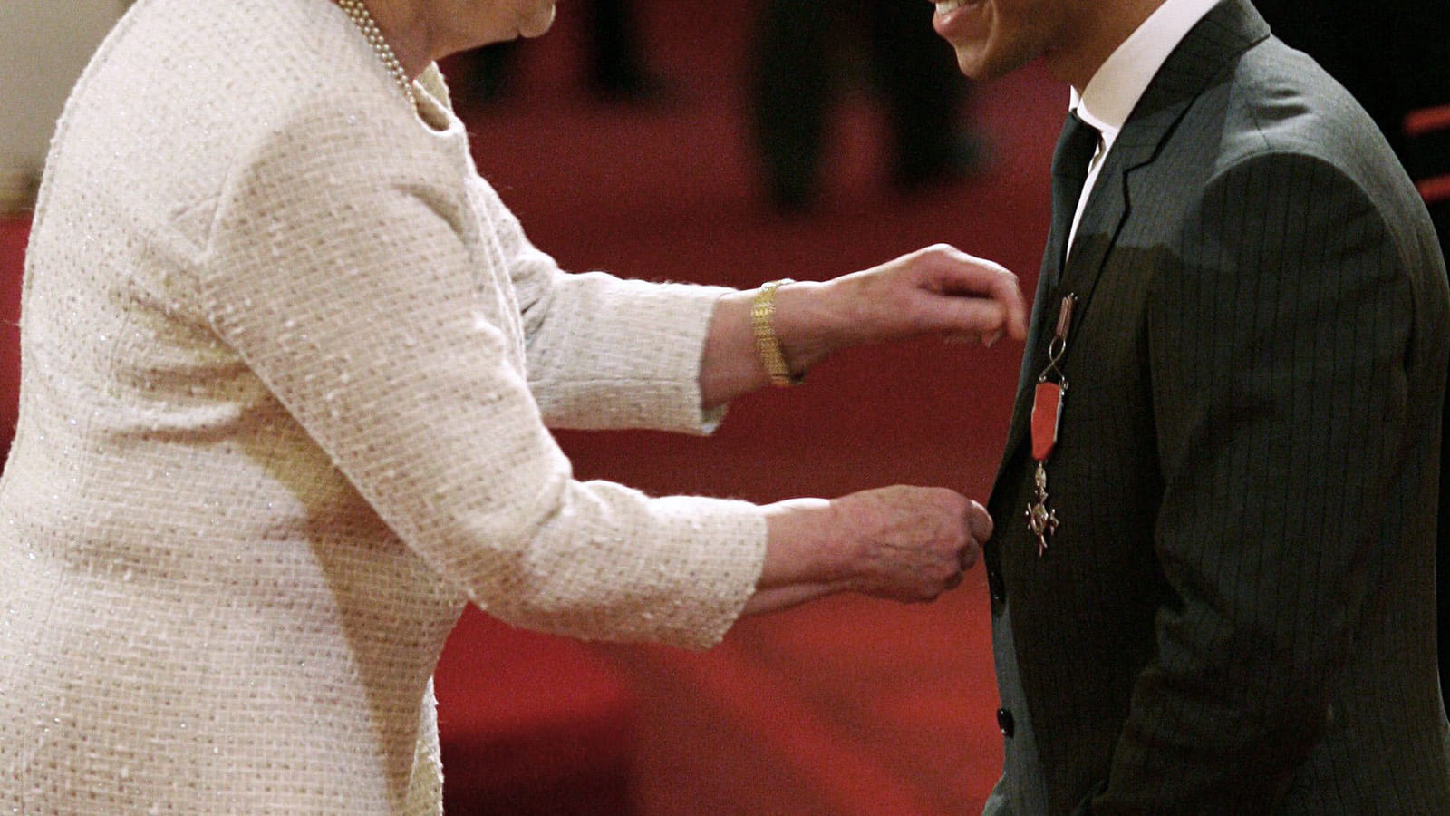 Elizabeth II et Lewis Hamilton