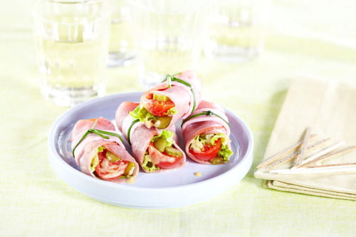 Petits rouleaux de jambon