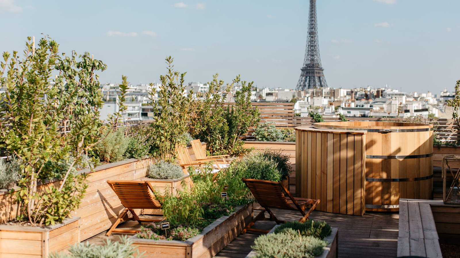 Rooftop de l'hôtel Brach à Paris