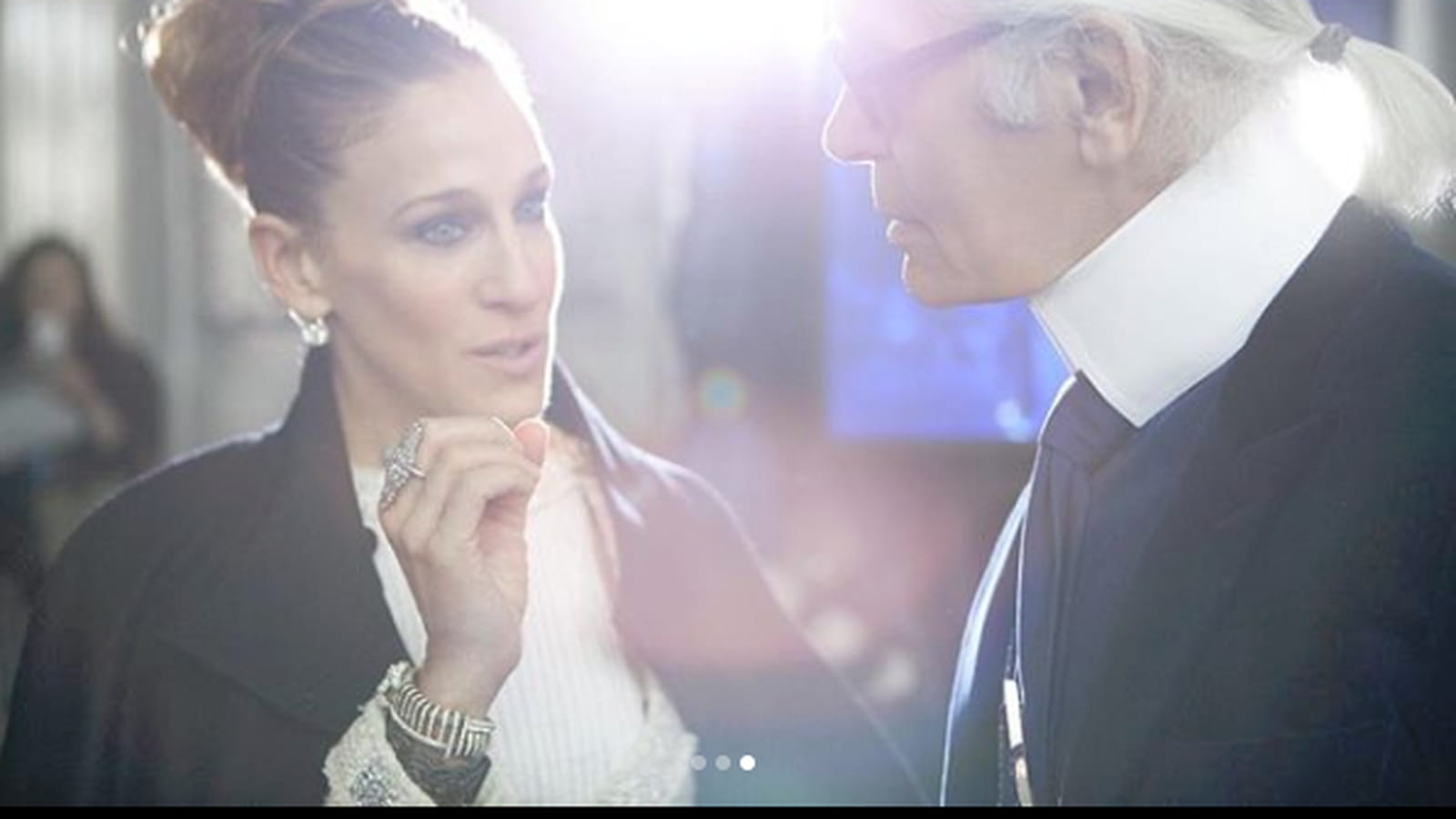 Sarah Jessica Parker et Karl Lagerfeld 