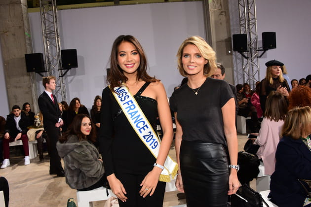 Vaimalama Chaves, Miss France 2019 et Sylvie Tellier au défilé Georges Chakra