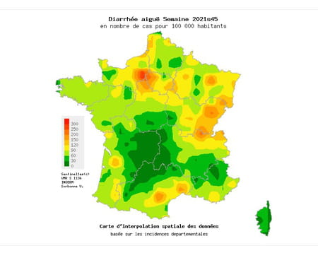 carte diarrhée gastro france octobre 2021
