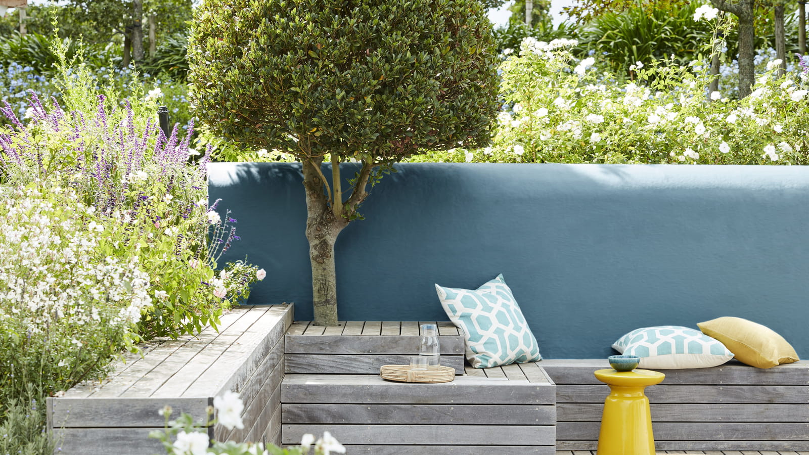 Mur de séparation coloré