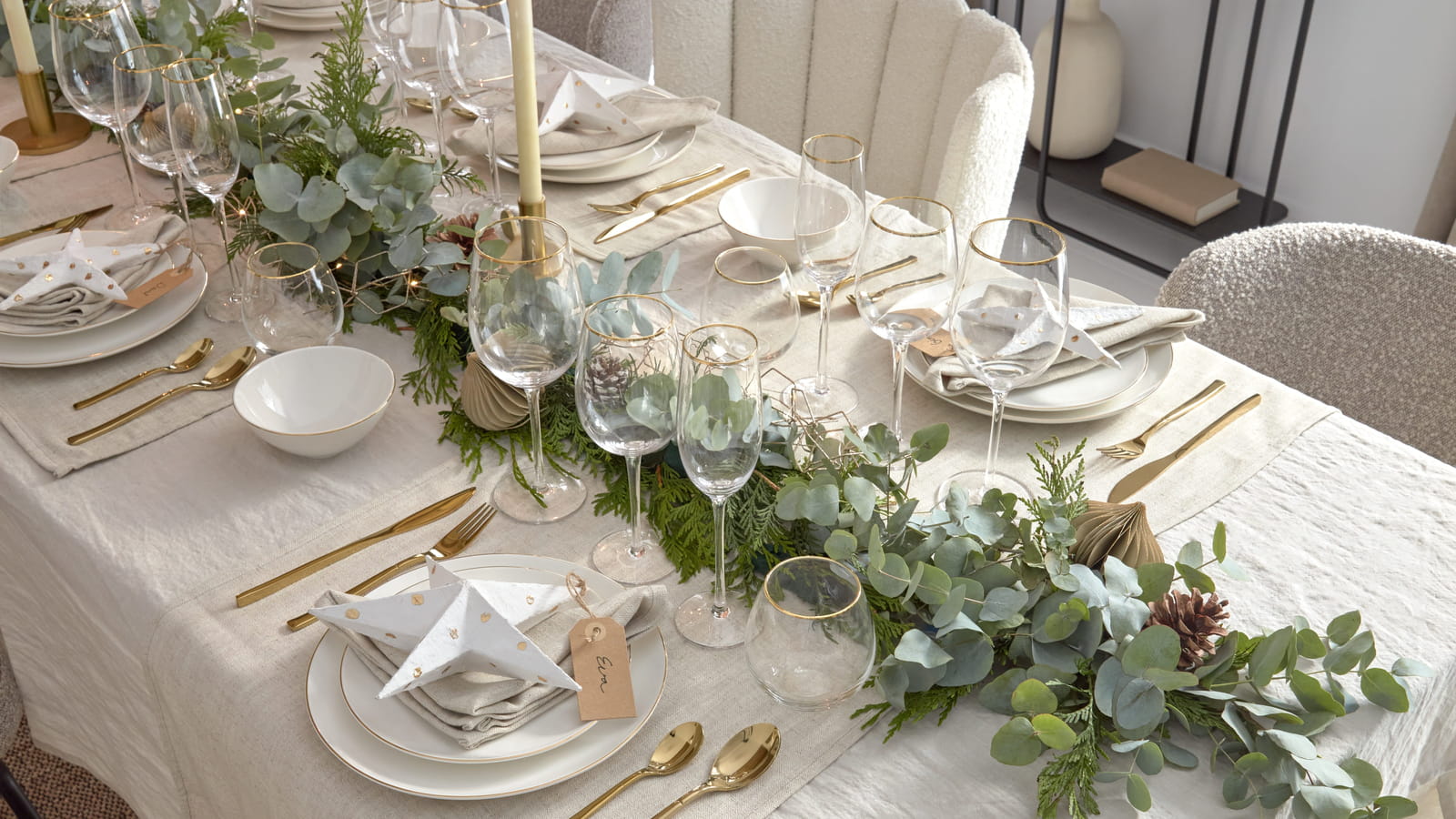 Blanc, beige et or