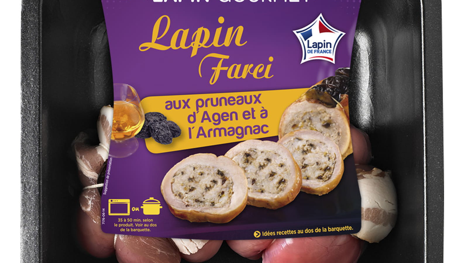 Ballotins de lapin farcis aux pruneaux de Loeul et Piriot