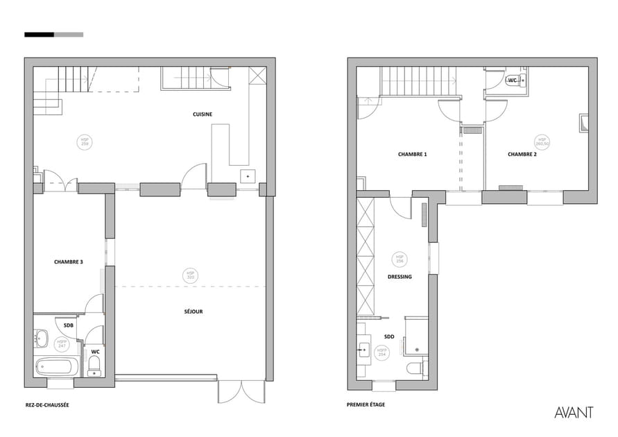 Le plan avant travaux