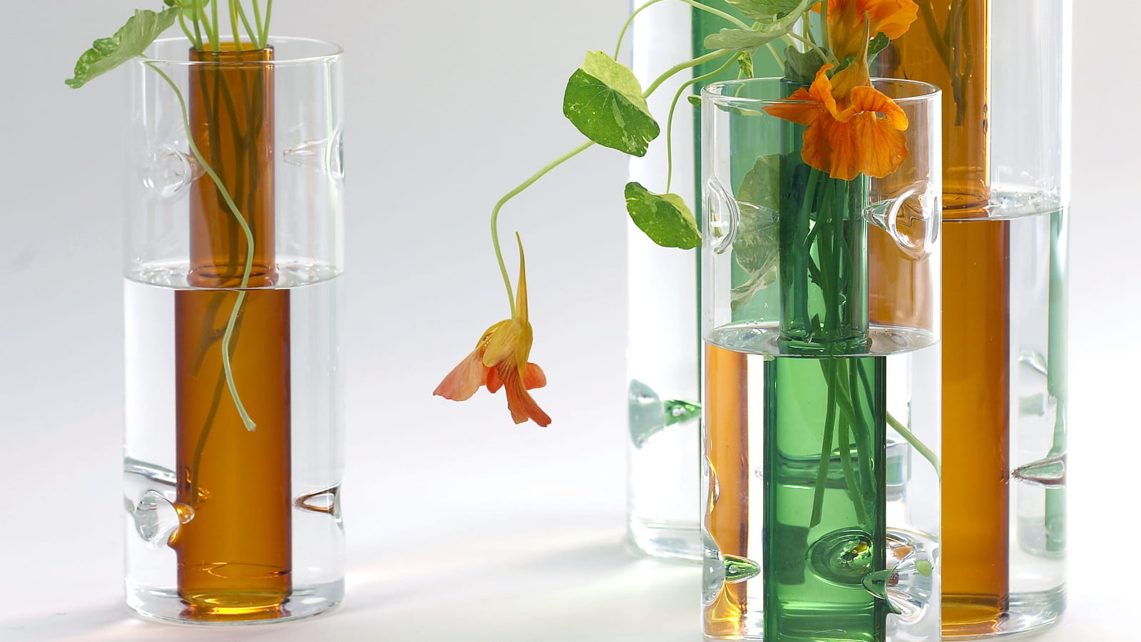 Vase vert orange