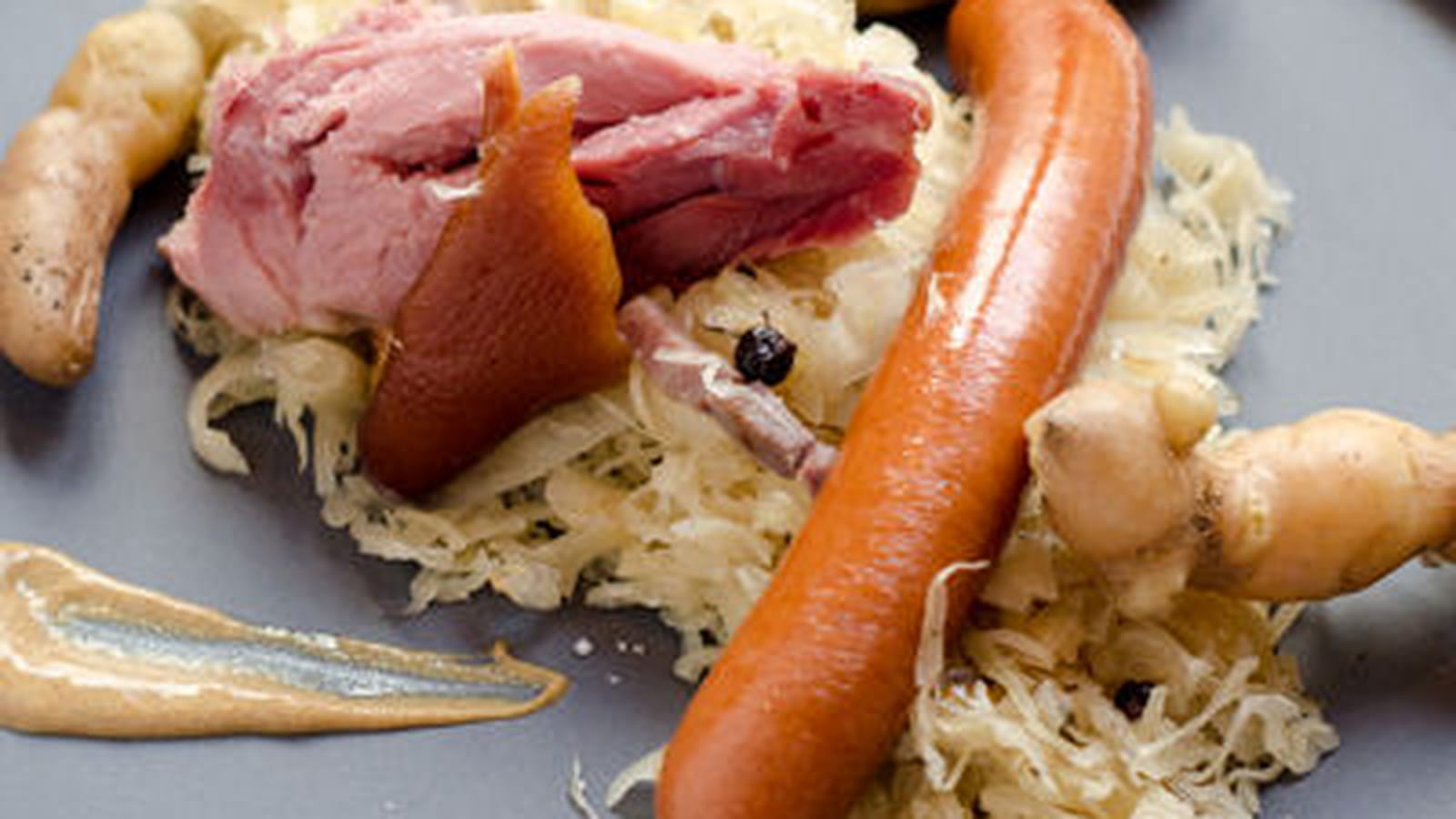 Choucroute au jambonneau fumé