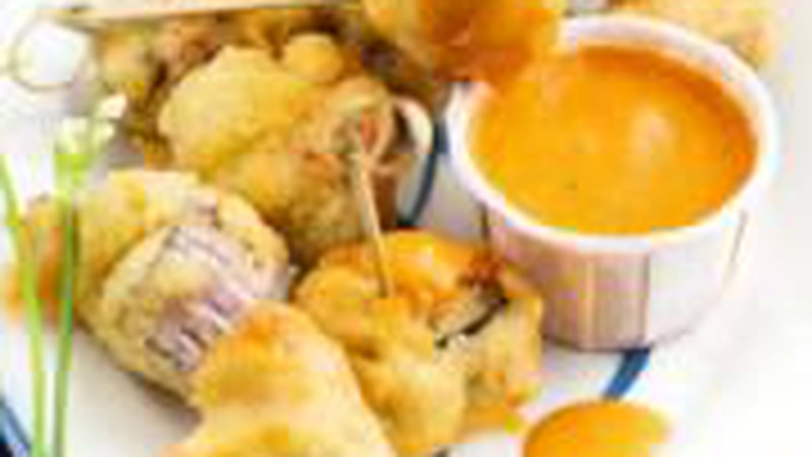 Beignets d'aubergines et sa crème tomate épicée