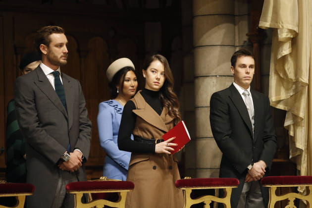 Pierre Casiraghi, Alexandra de Hanovre, Marie et Louis Ducruet, c&eacute;r&eacute;monieux