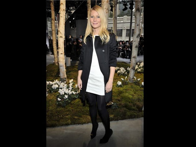 Gwyneth Palthrow au défilé Hugo Boss