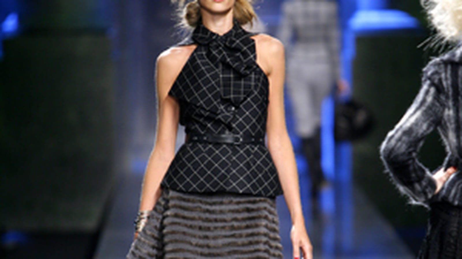 Gilet en jacquard de laine noir