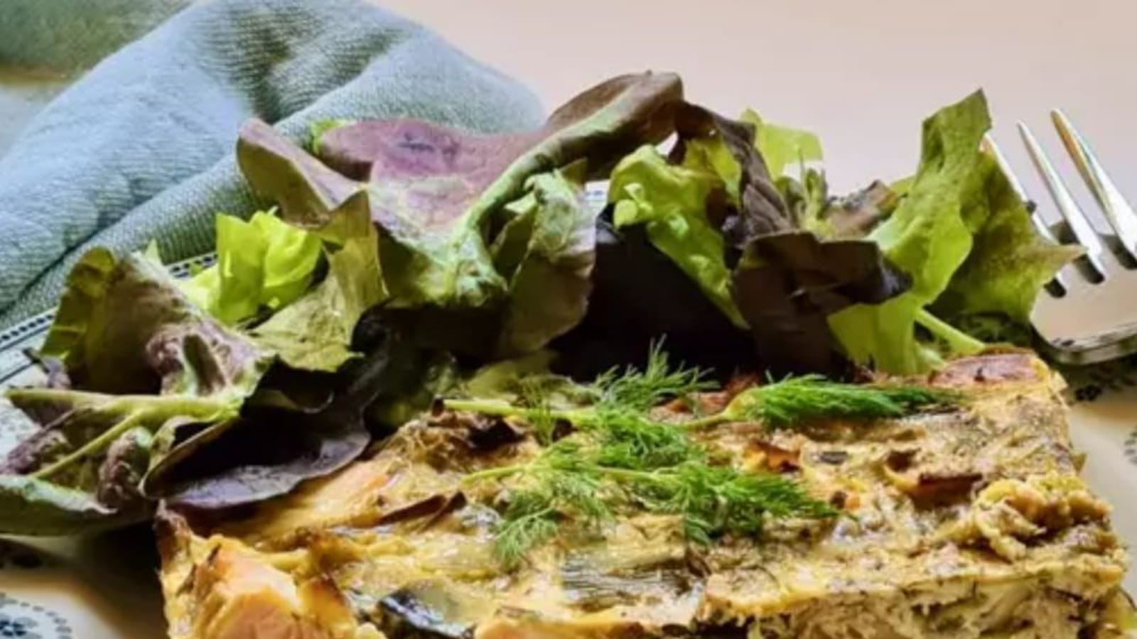 Gratin de saumon aux poireaux et à l'aneth