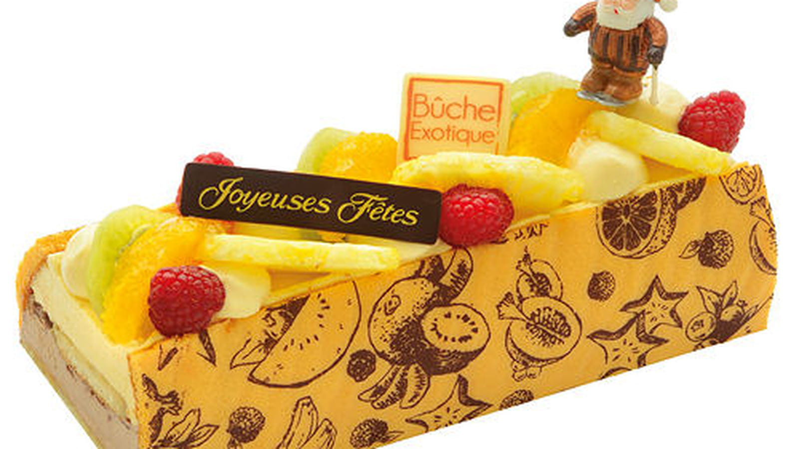 Bûche pâtissière exotique Carrefour