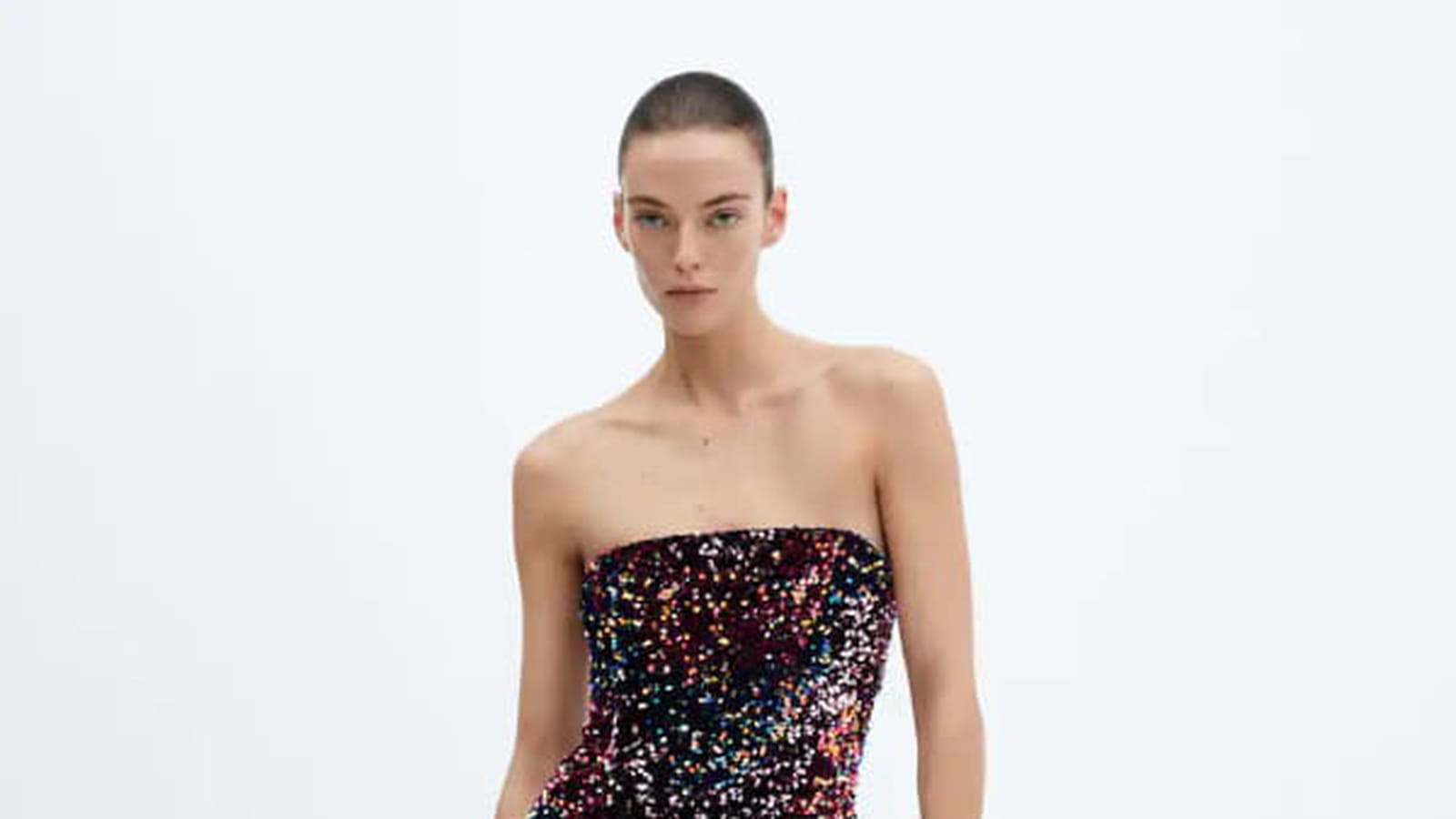 Robe à sequins multicolores Mango 