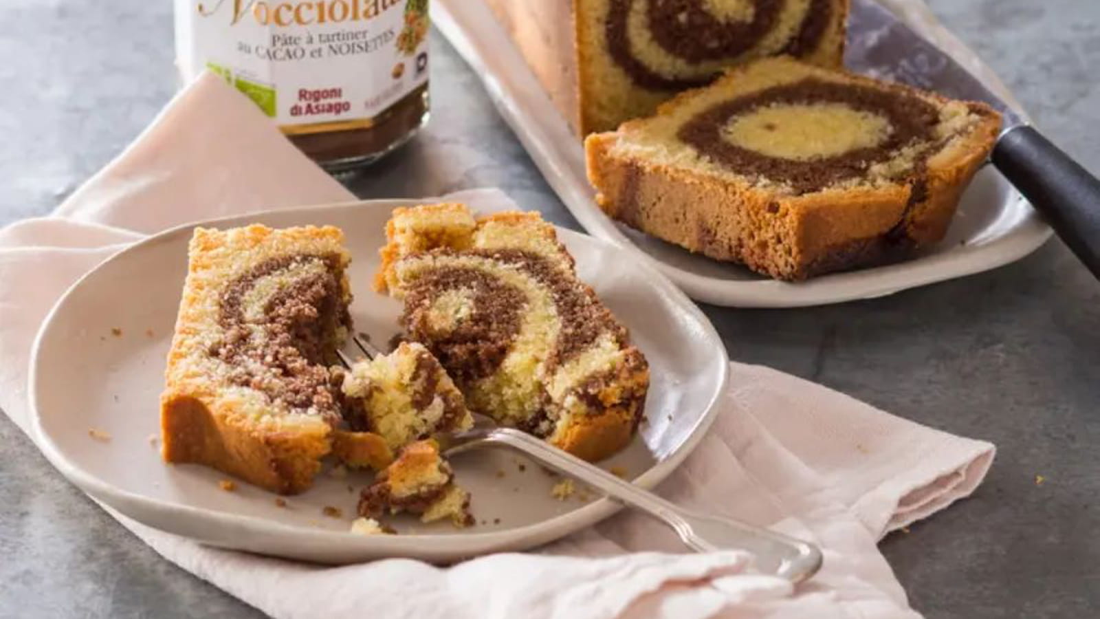 Cake marbré au Nocciolata
