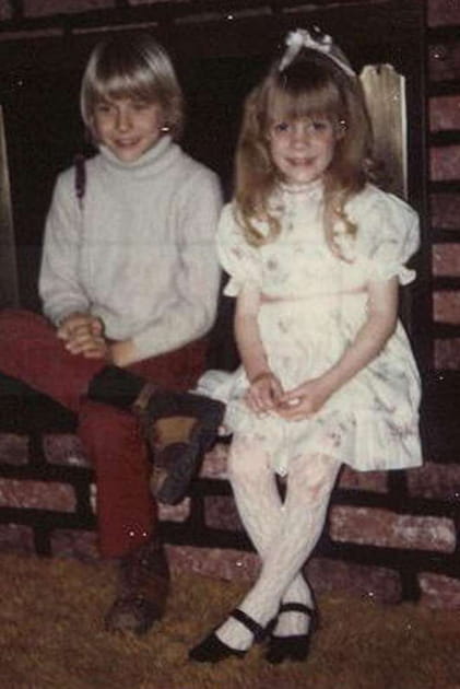 Kurt Cobain et sa sœur, Kim