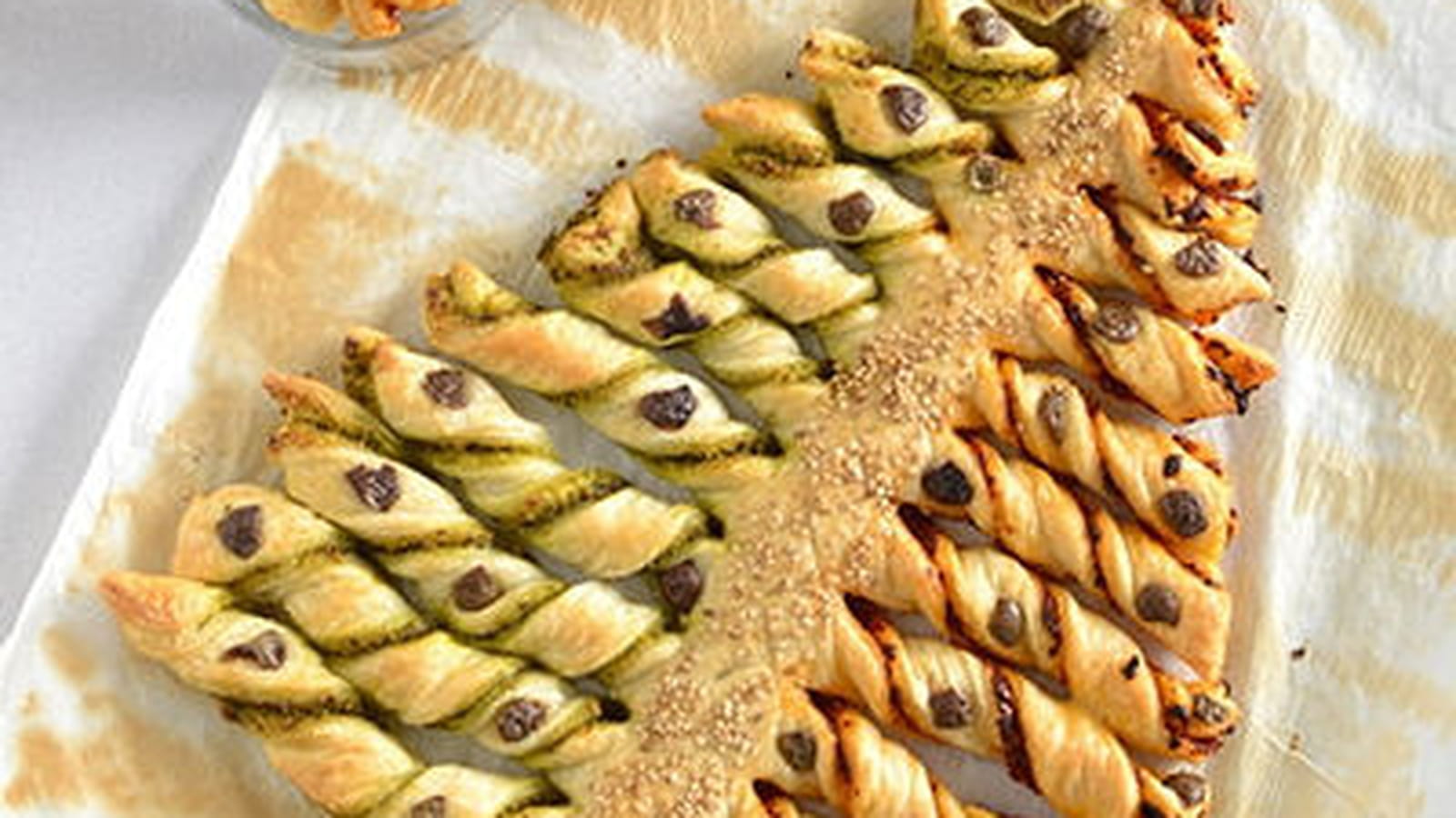 Sapin feuilleté olive et graines de sésame