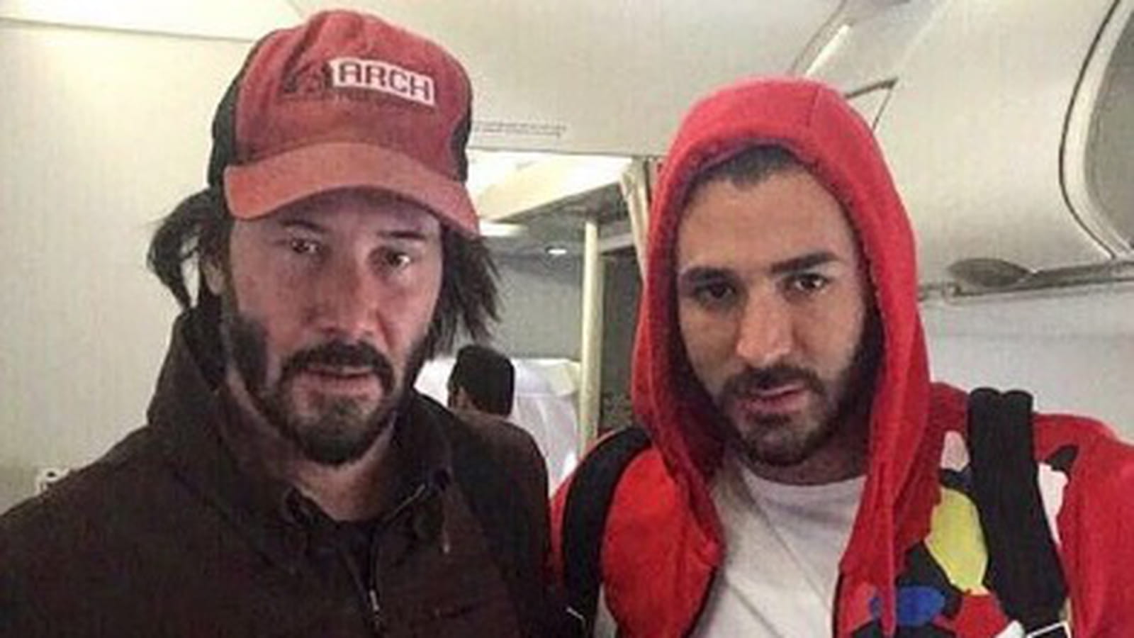 Keanu Reeves et Karim Benzema 