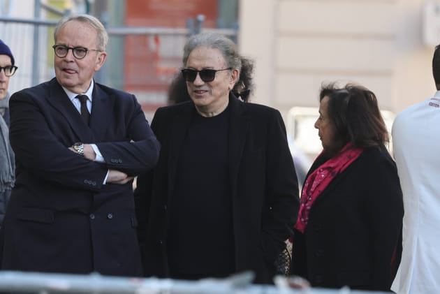Michel Drucker aux obs&egrave;ques de Nathalie Baye &agrave; Paris