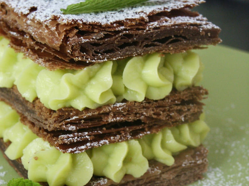 Millefeuille menthe-chocolat